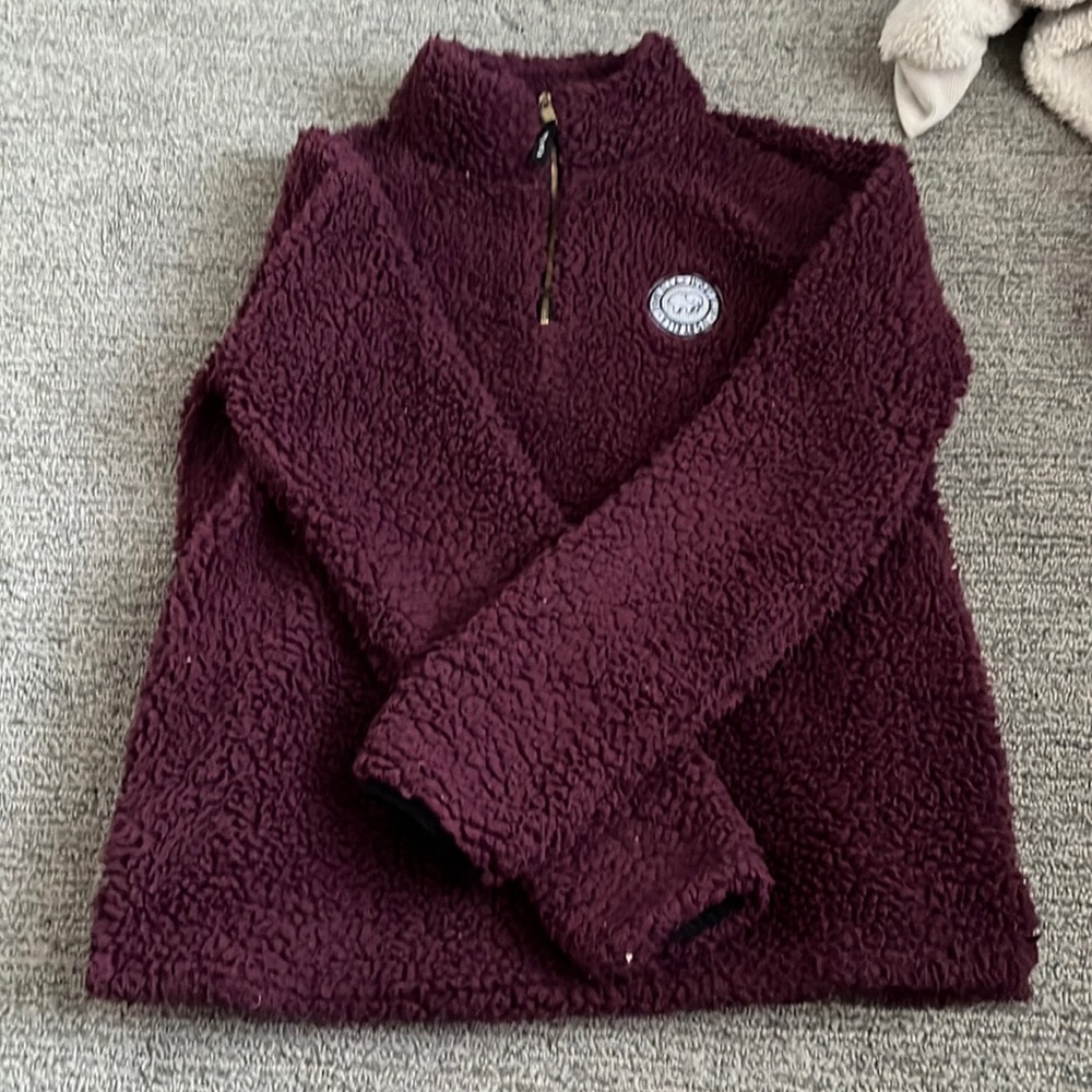 Ivory ella half zip sherpa jacket